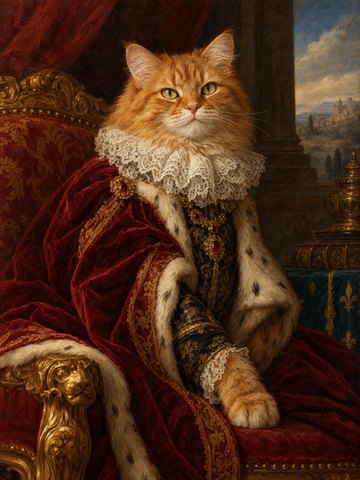 Royal cat portrait