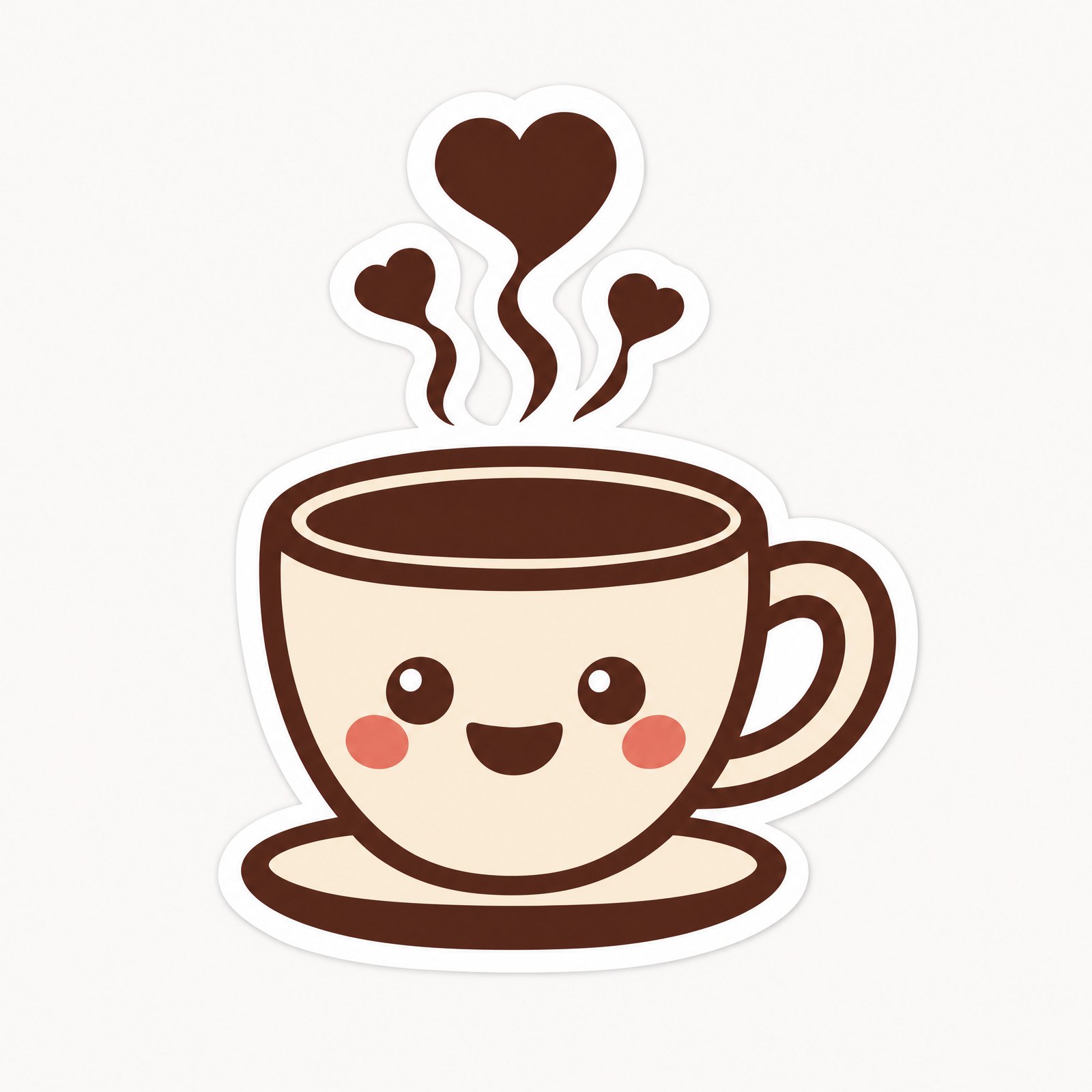 Happy coffee sticker