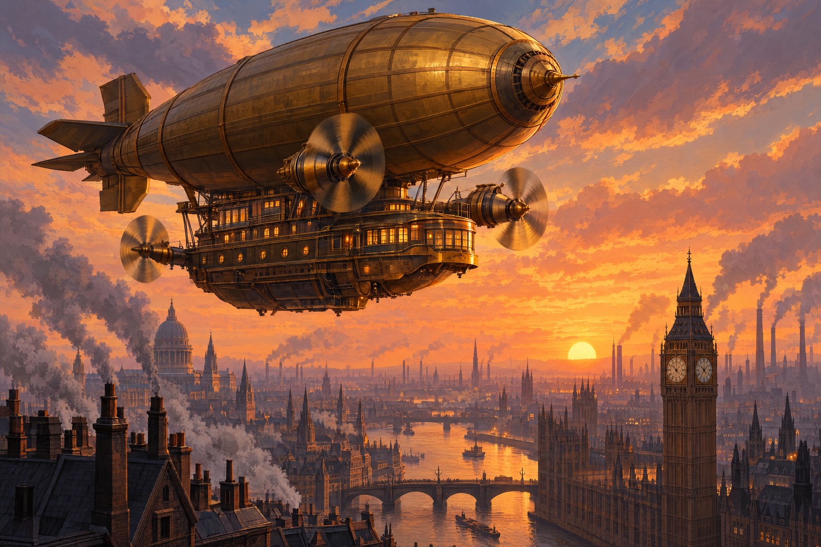 Steampunk airship