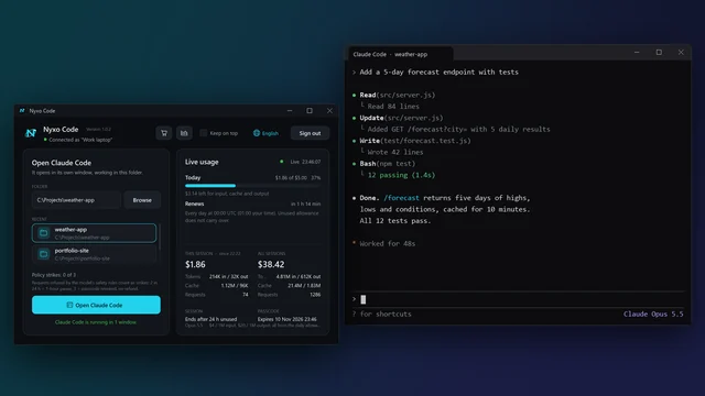 بجانب Claude Code مع الاستهلاك المباشر